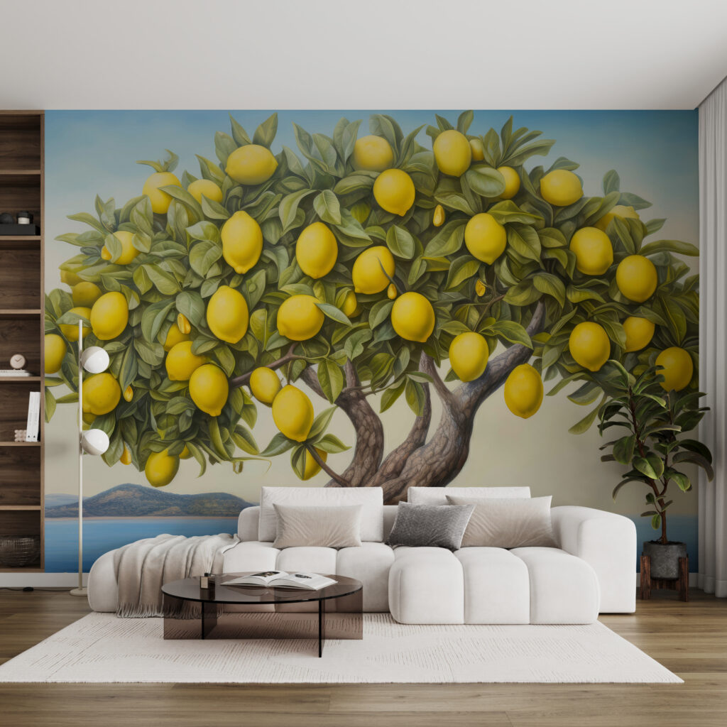 A lemon tree with fruits on it