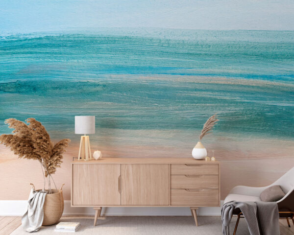 A blue and white painting