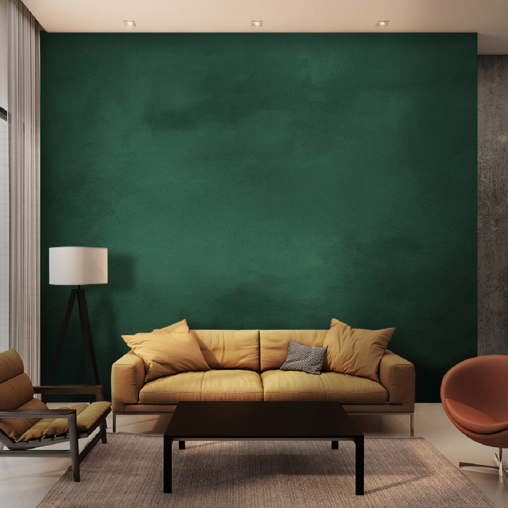 Green background with white clouds