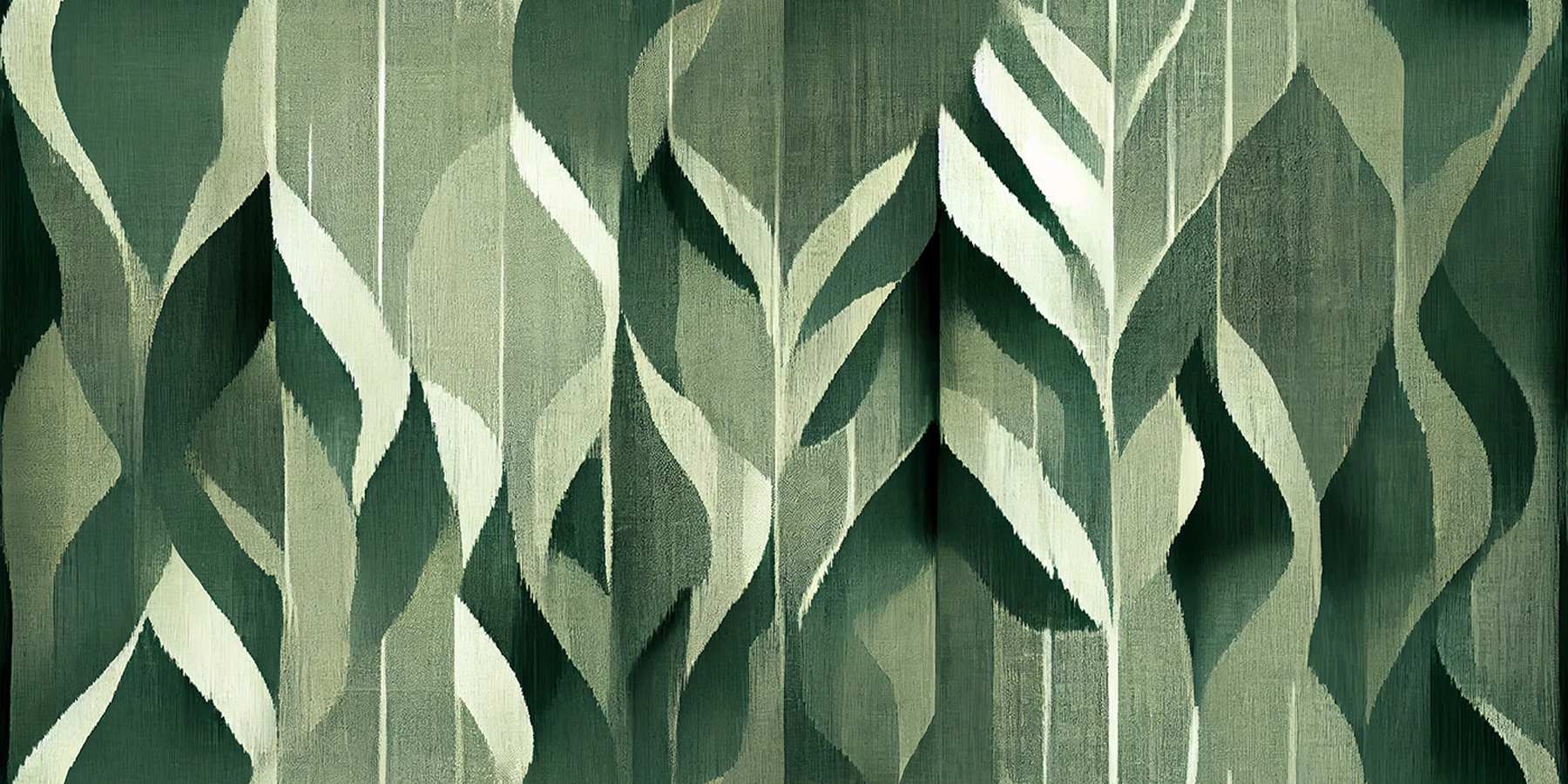 Intricate leaves in soothing green hues