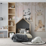 Fototapeta Grupa zwierząt na huśtawkach