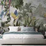 Fototapeta Grupa ptaków w lesie