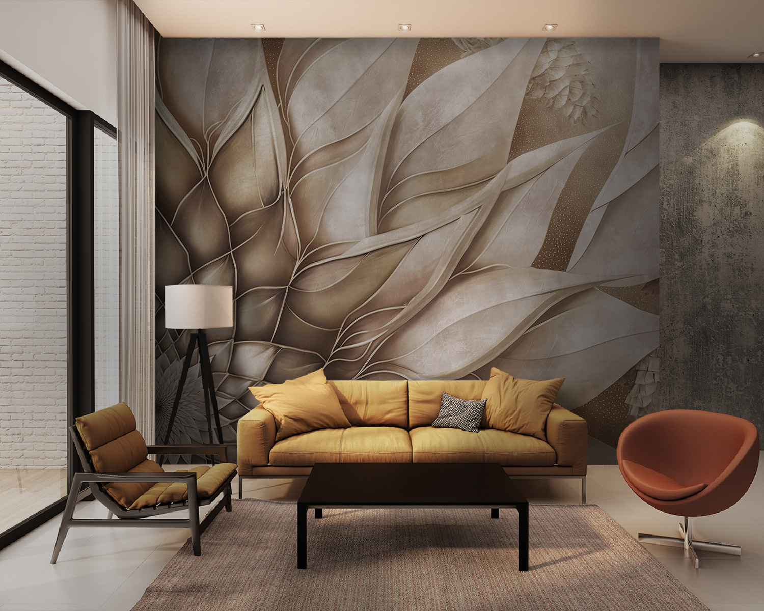 Elegant design of flowing petals