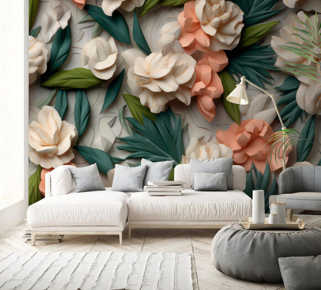 Delicate flowers with lush greenery Delicate flowers with lush greenery