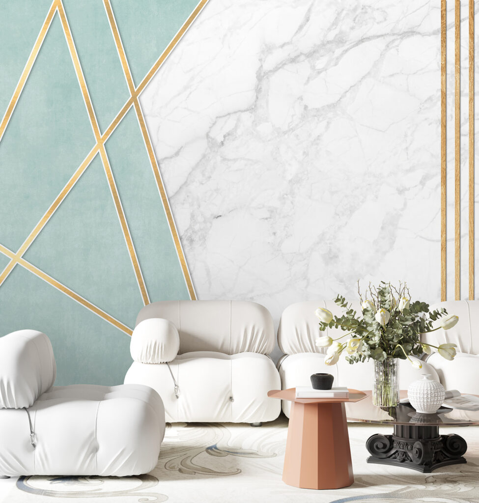 Elegant Mint and Marble Design