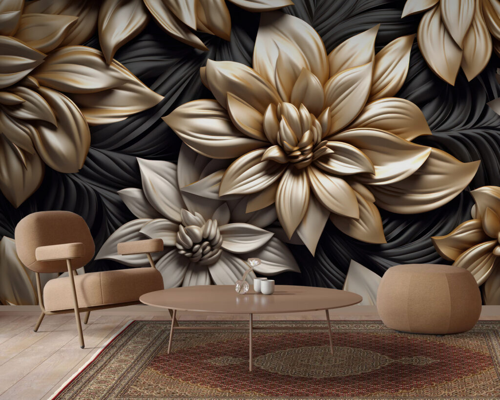 Elegant floral design on dark background