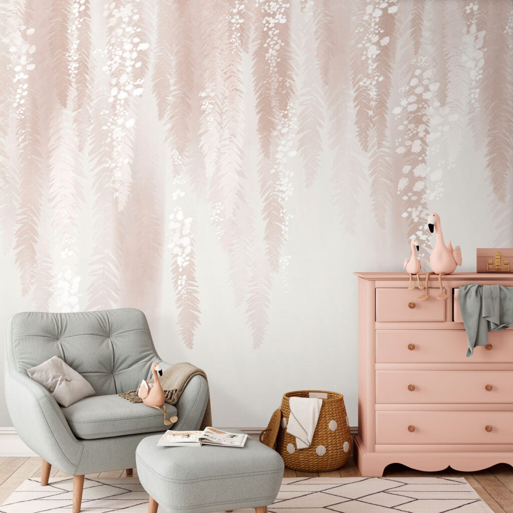 White and pink floral pattern