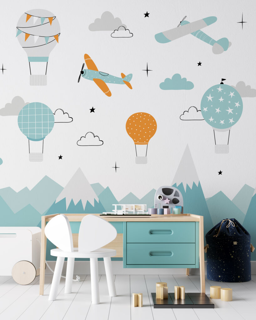 Tapeta z samolotami i balonami na ogrzane powietrze u95042pir1 819x1024 - Tapeta z samolotami i balonami na ogrzane powietrze - tegory
