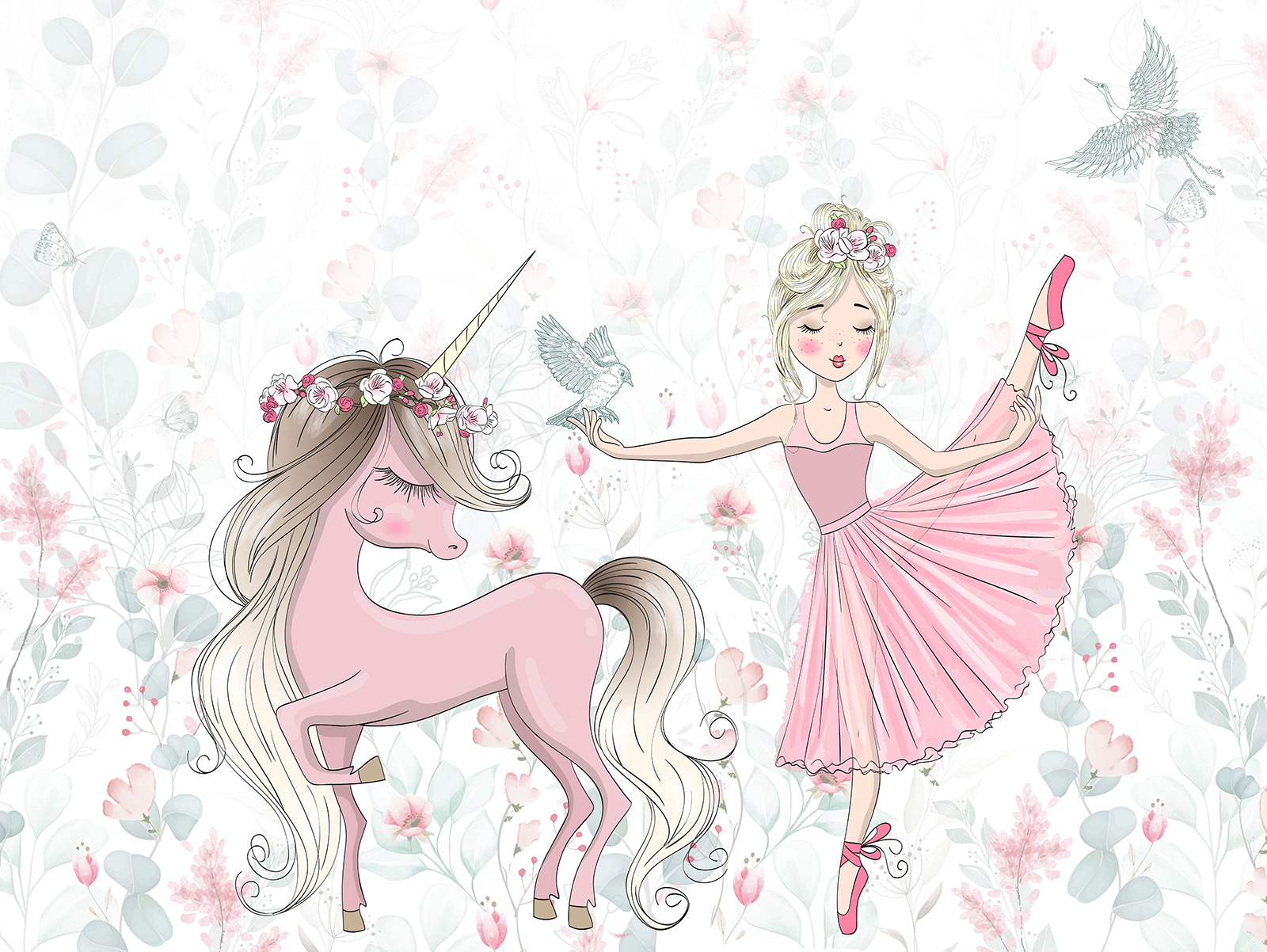 Unicorn and a girl Unicorn and a girl