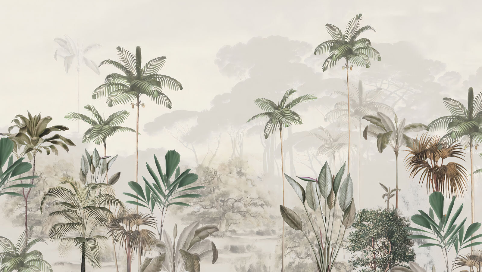 Wallpaper with palm trees