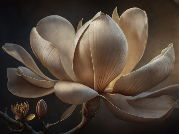Graceful magnolia in soft light