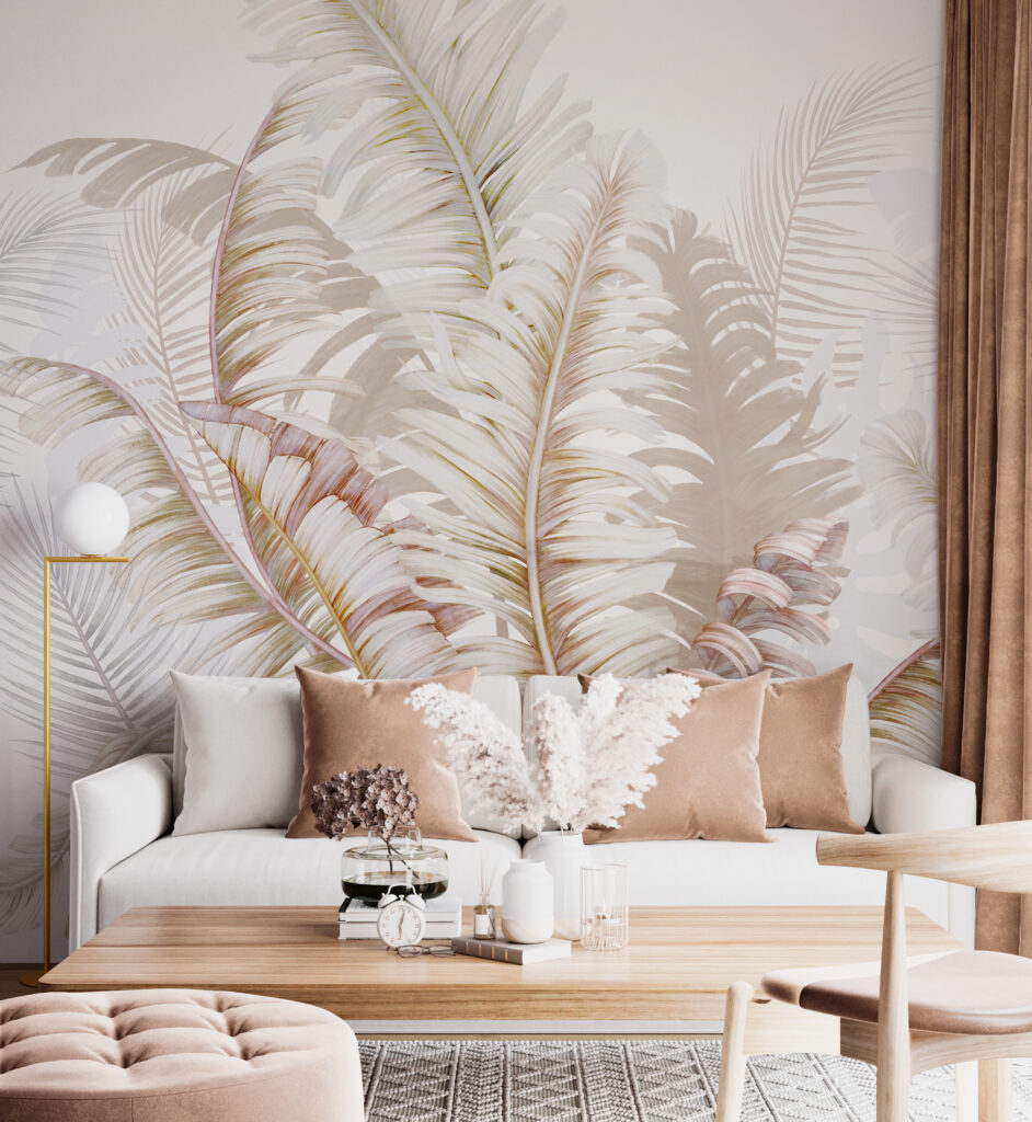 Soft foliage in delicate tones