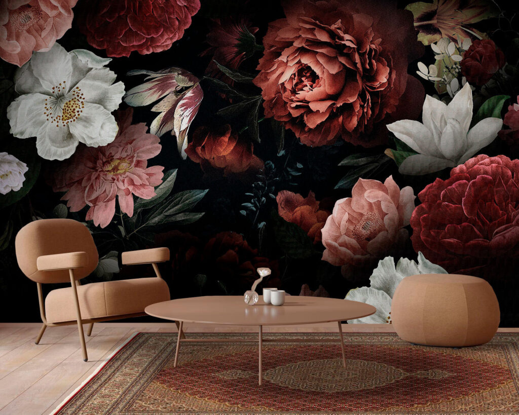 Elegant blooms on a dark backdrop