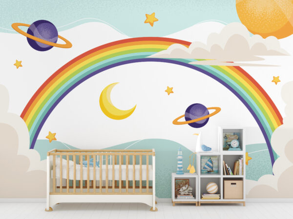 Tęcza z planetami i gwiazdami Tęcza z planetami i gwiazdami