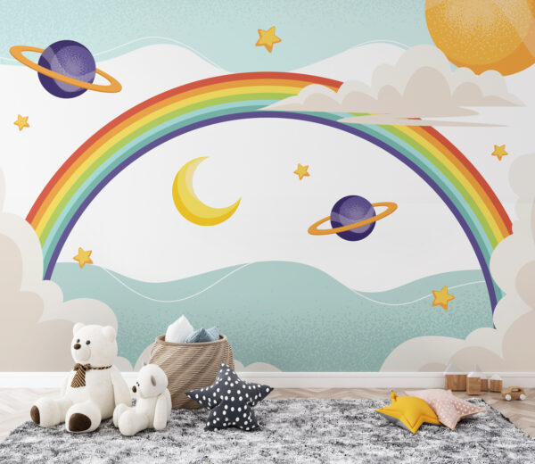 Tęcza z planetami i gwiazdami Tęcza z planetami i gwiazdami