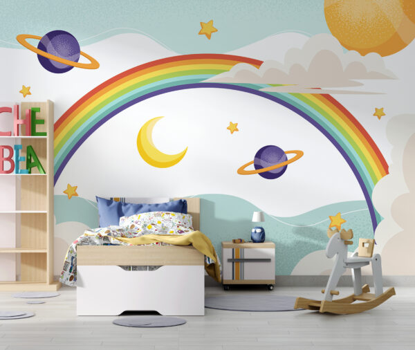Tęcza z planetami i gwiazdami Tęcza z planetami i gwiazdami