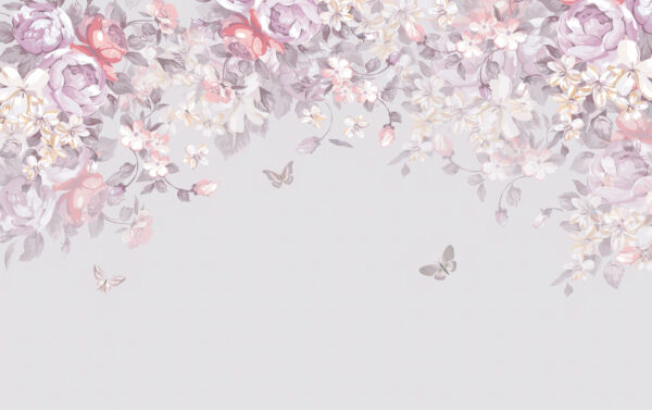 Floral pattern with butterflies