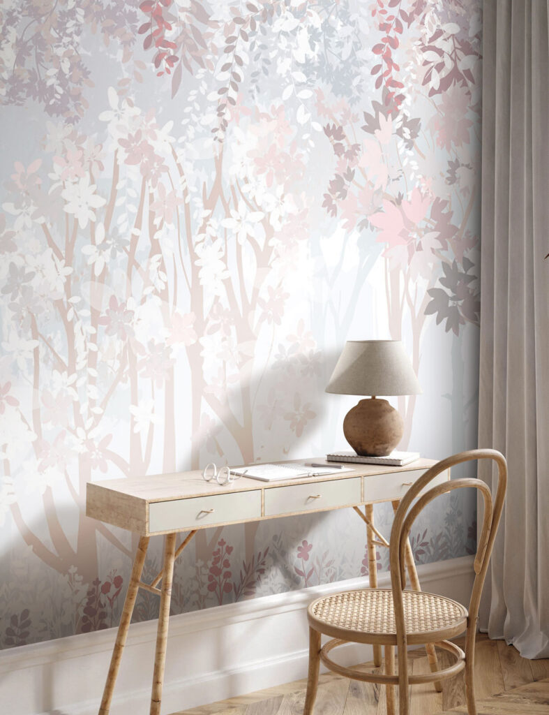 White and pink floral pattern White and pink floral pattern