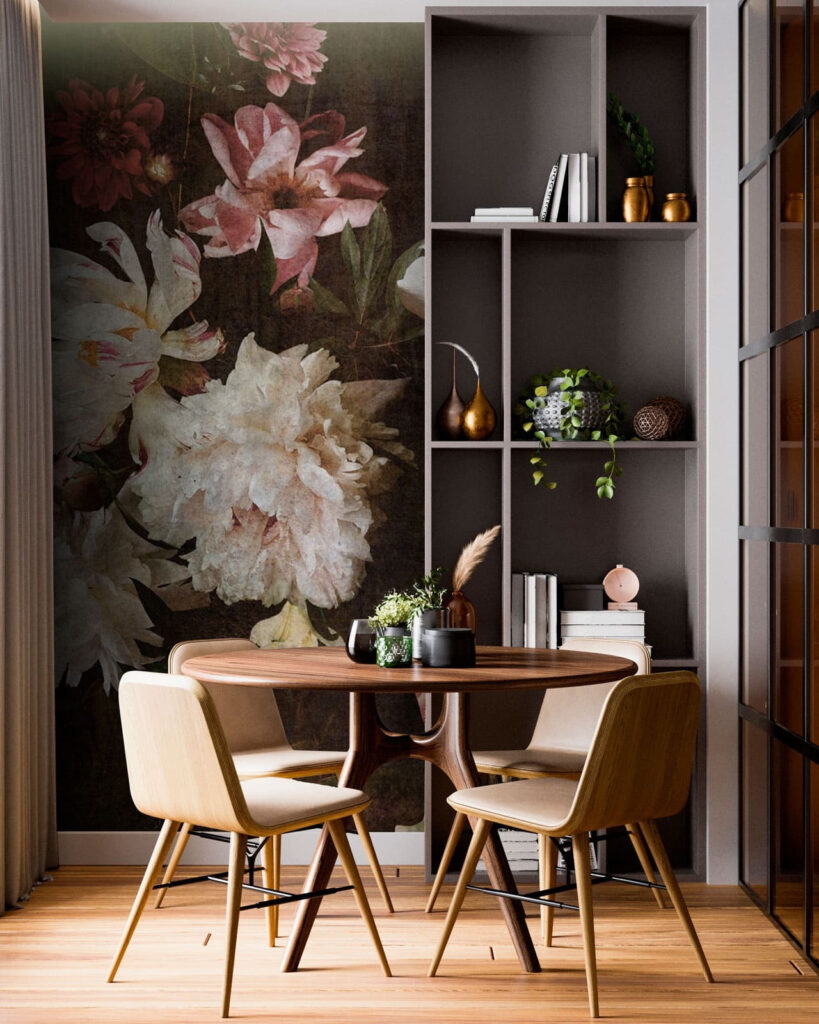 Classic floral arrangement on textured background