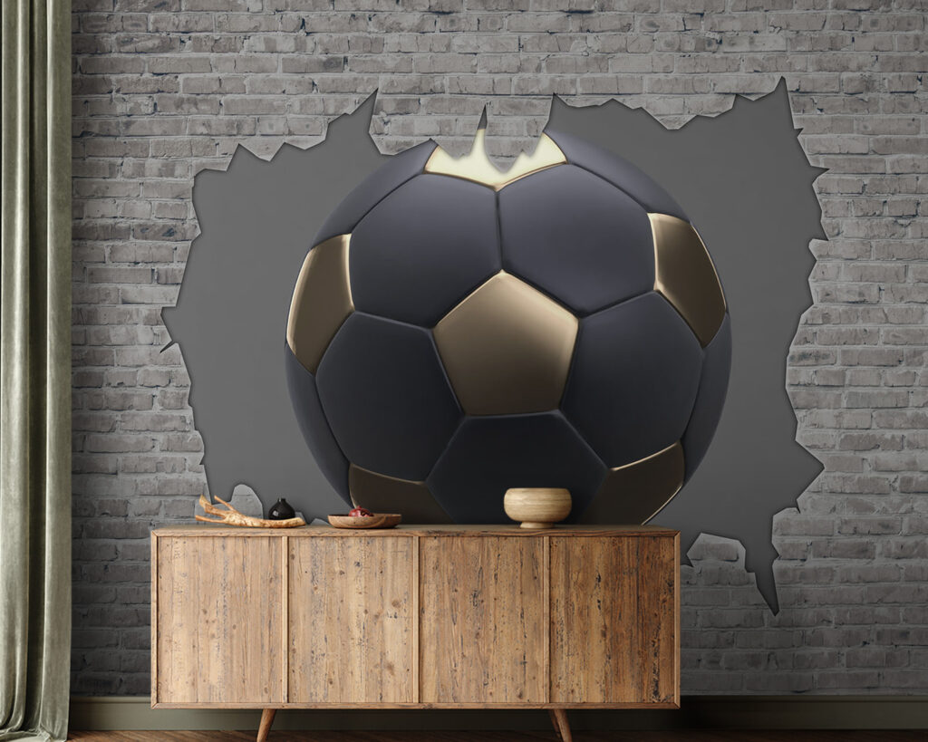 Soccer Ball Crashes Through Wall