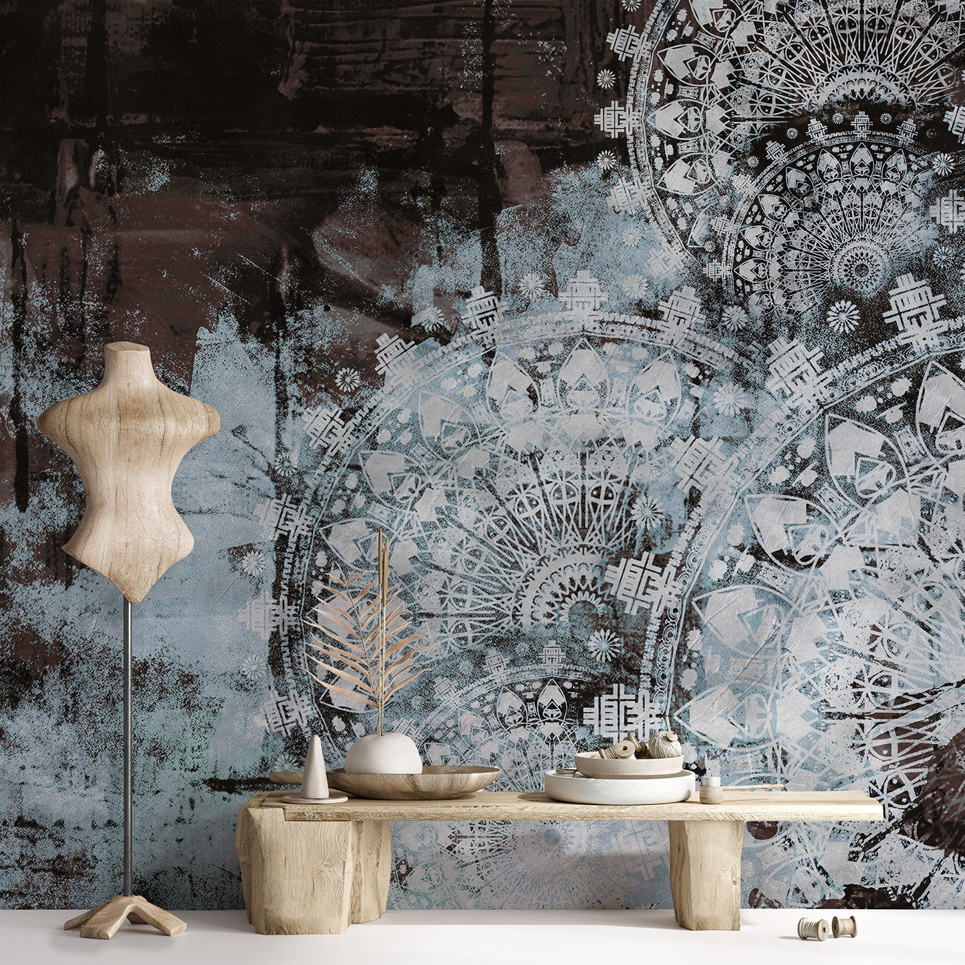 Abstract patterns in muted colors