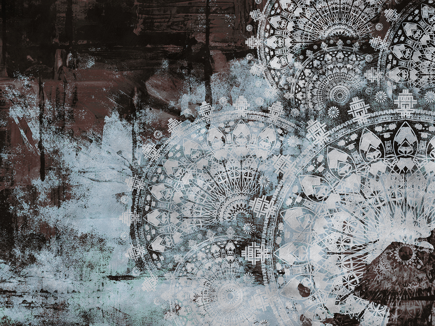 Abstract patterns in muted colors