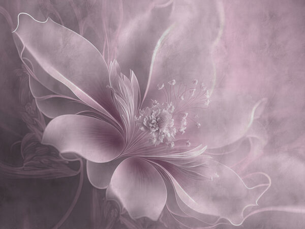 Delicate flower in soft pastel hues