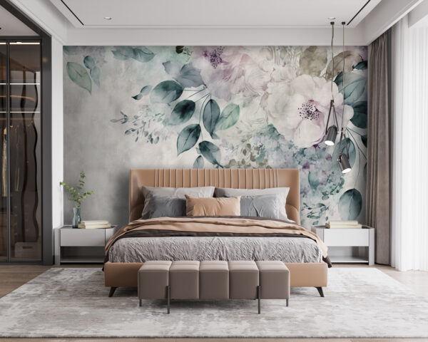 Painting of flowers and leaves Painting of flowers and leaves