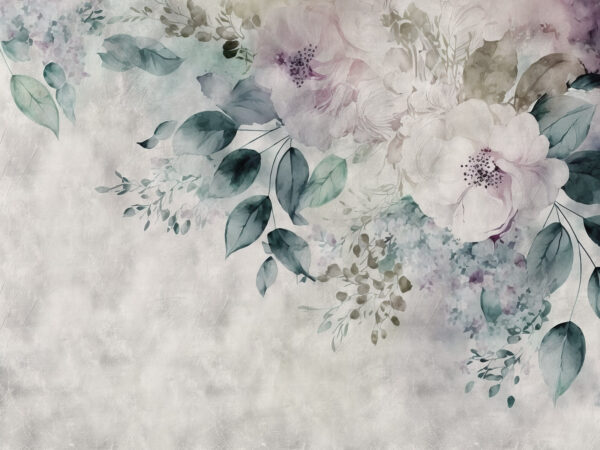 Painting of flowers and leaves Painting of flowers and leaves