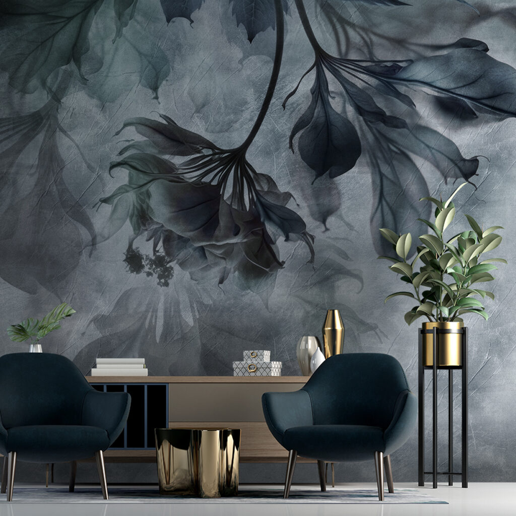 Delicate leaves in soft tones