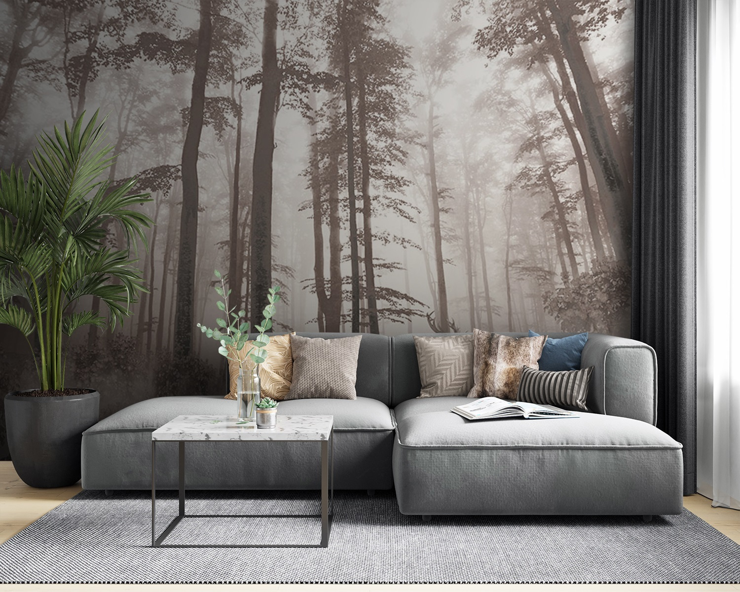 u93893pig53m - Grupa jeleni w lesie - tegory