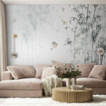 Fototapeta Ptaki latające we mgle