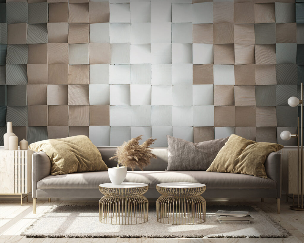 Wall made of squares