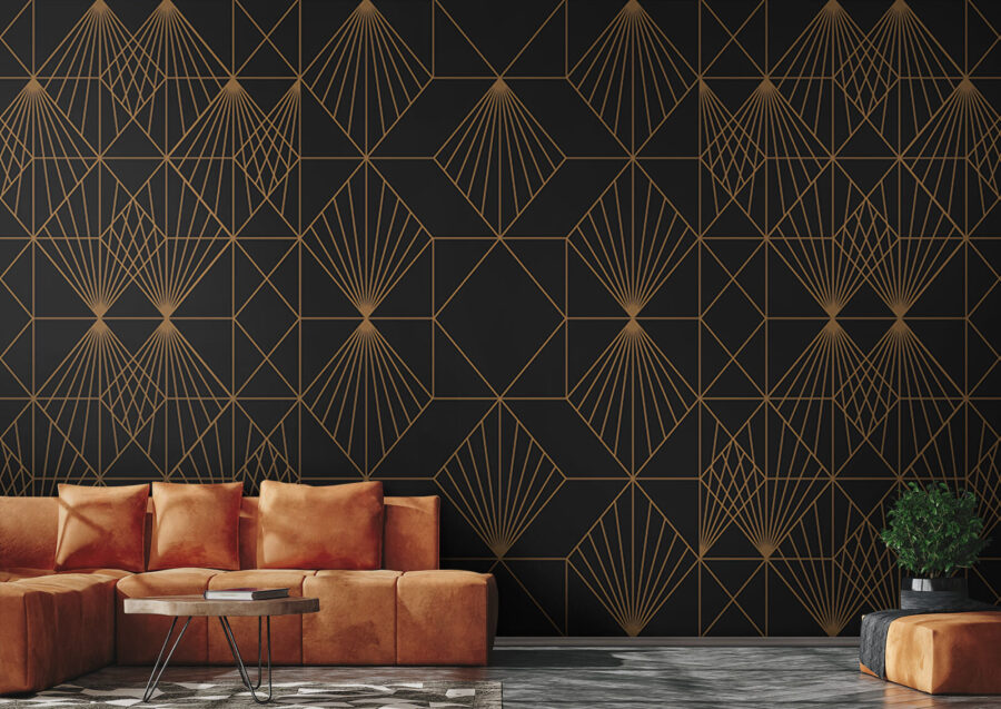 Elegancki metaliczny wzór geometryczny