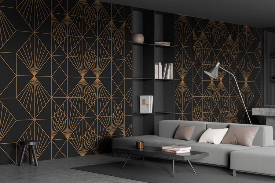 Elegancki metaliczny wzór geometryczny