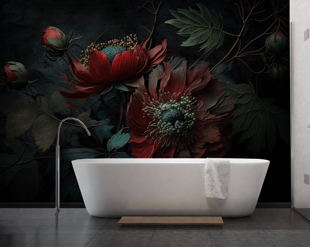 Dark blooms in a moody setting