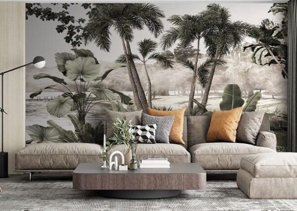 Grupa palm w wodzie Grupa palm w wodzie