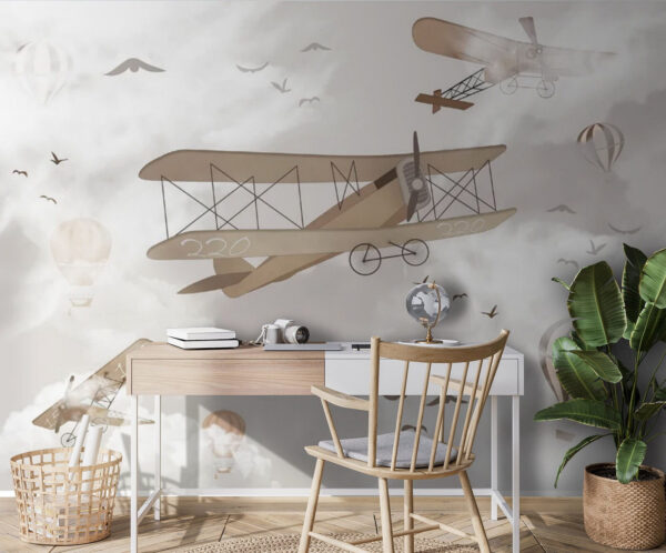 Group of airplanes in the sky Group of airplanes in the sky