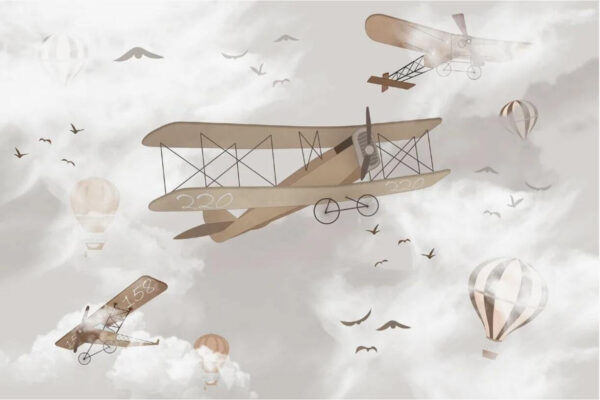 Group of airplanes in the sky Group of airplanes in the sky