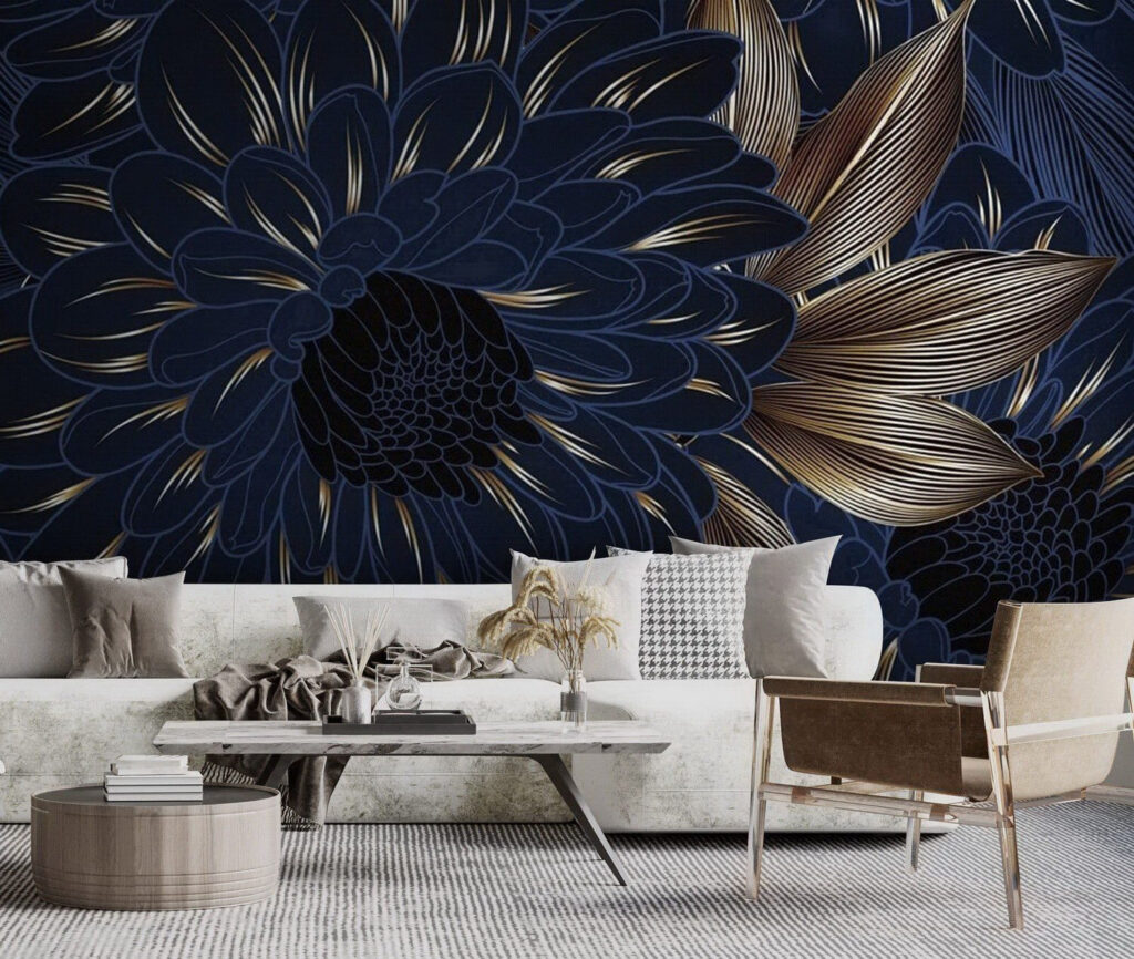 Elegant floral design on dark background