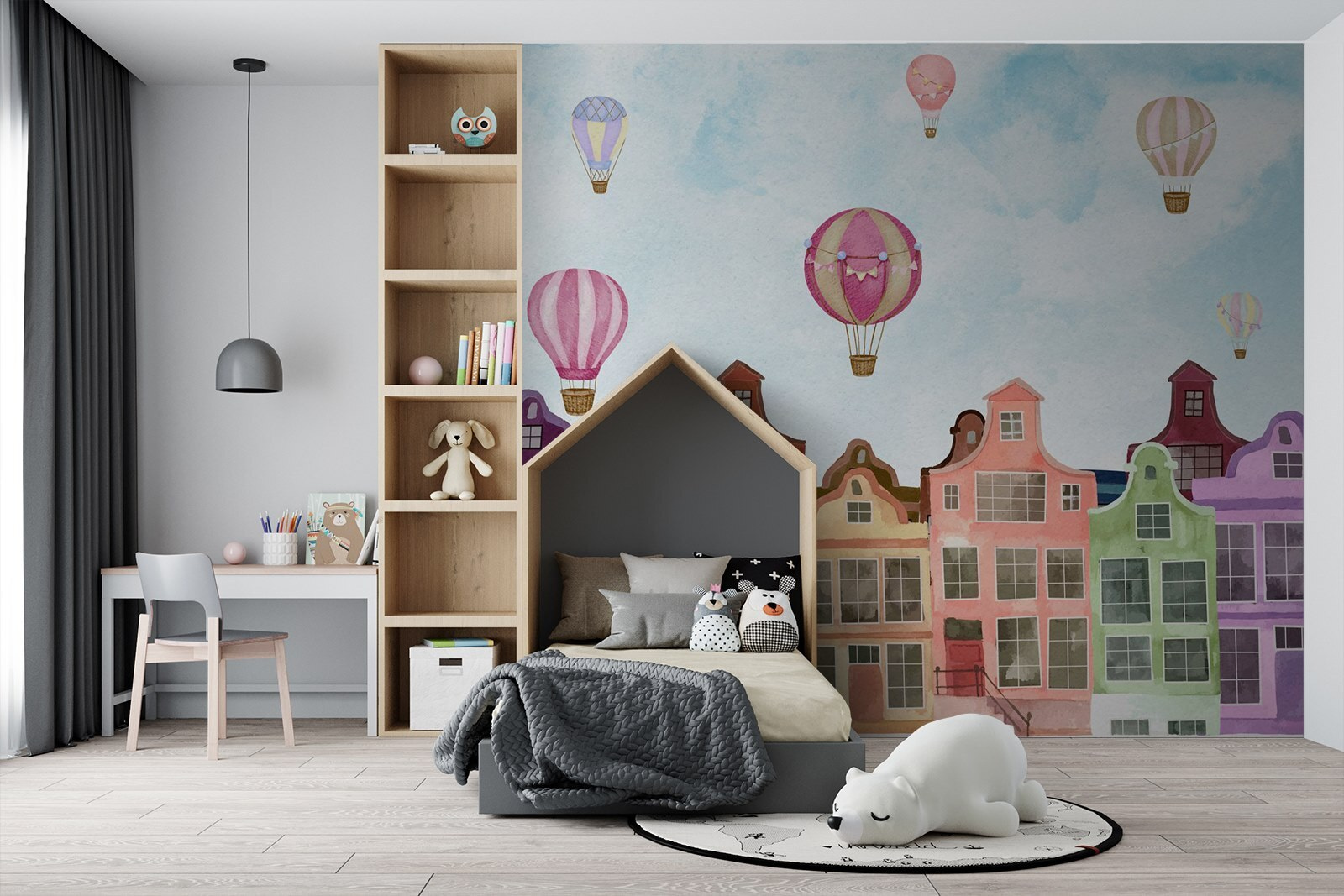 u71849pir1m - Grupa budynków z balonami na ogrzane powietrze - tegory