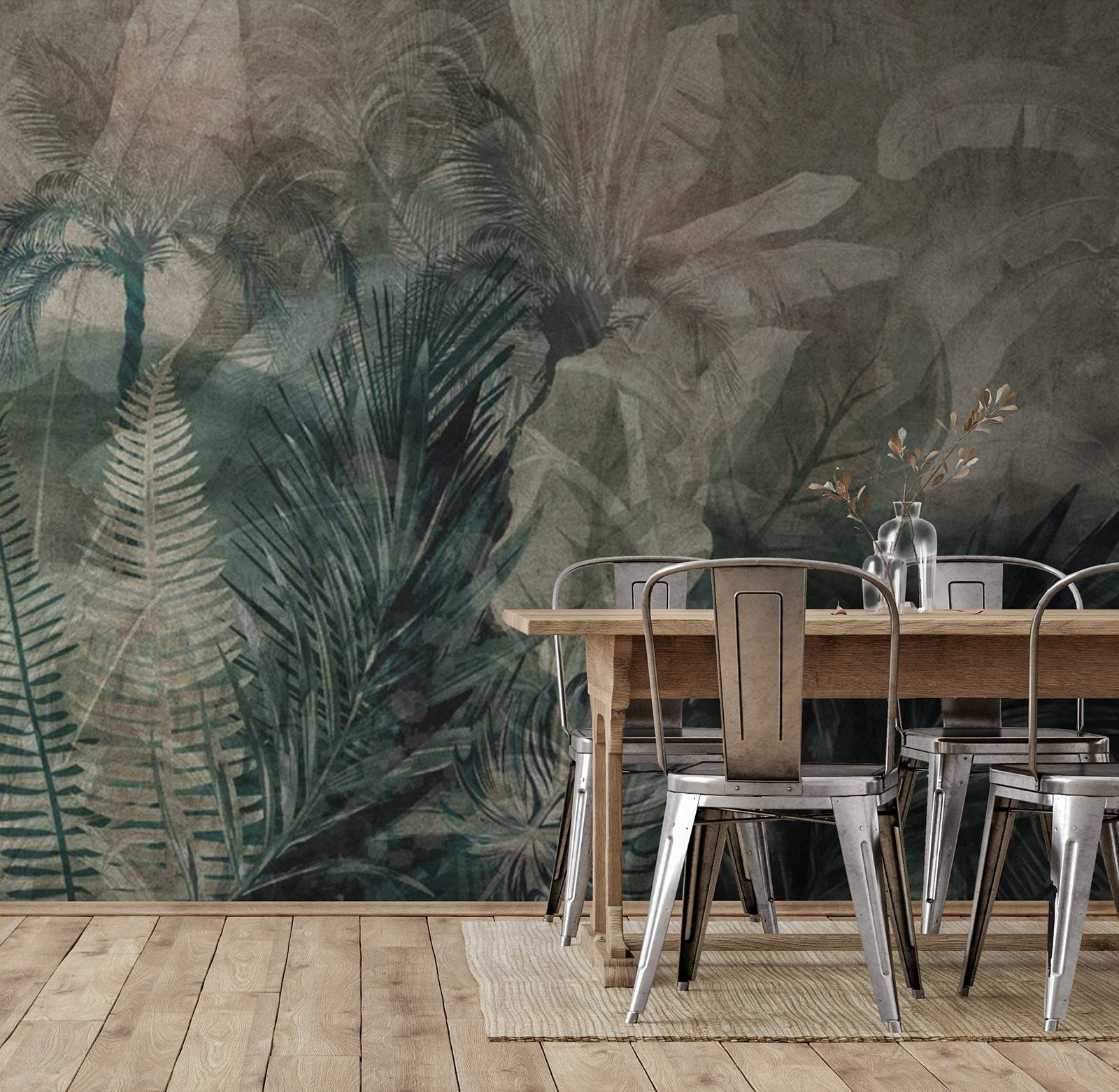 u71423piq1m - Grupa liści na szarym tle - tegory