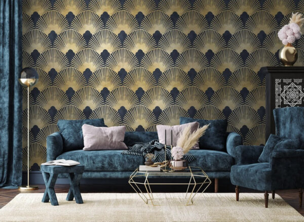 Elegancki symetryczny wzór w stylu art deco. Elegancki symetryczny wzór w stylu art deco.