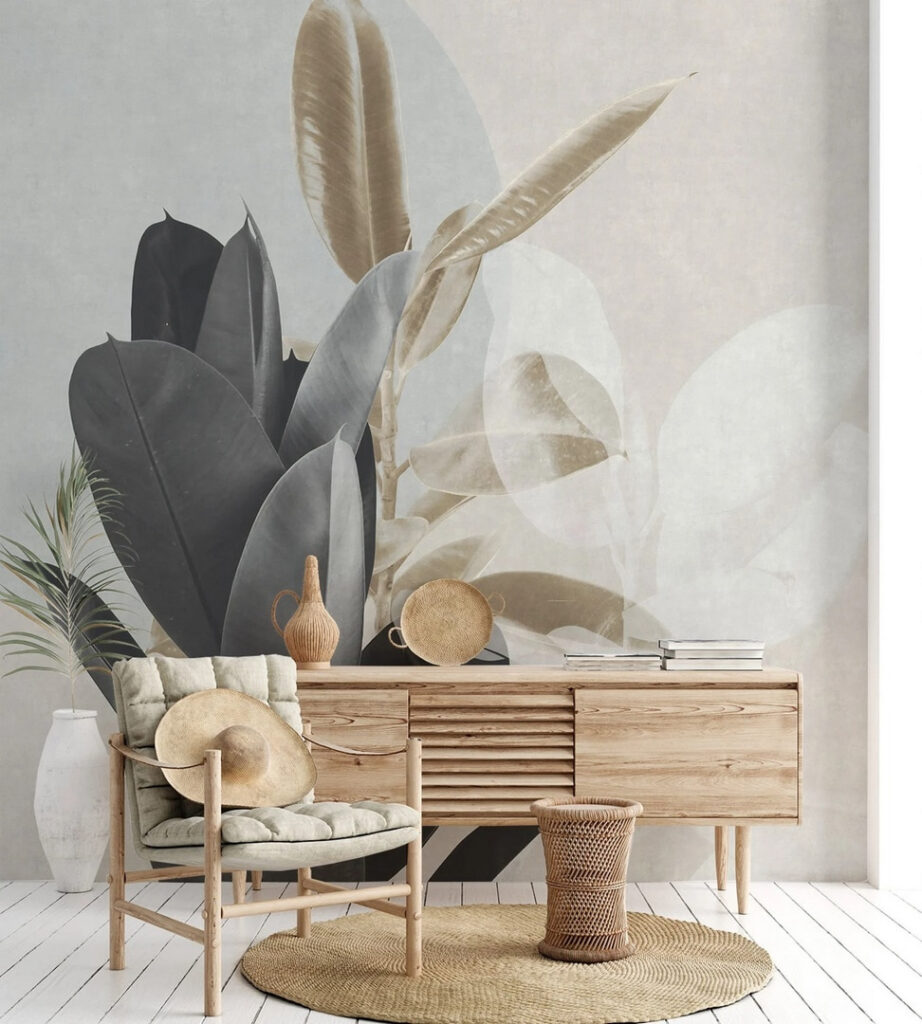 Elegant foliage against a muted backdrop