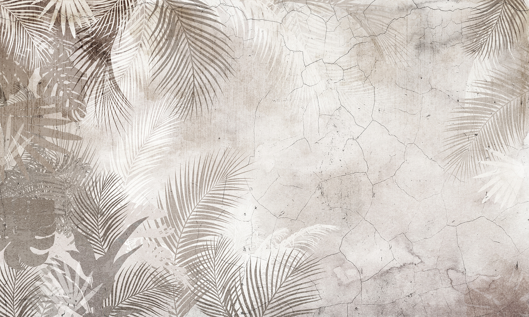 Wall with palm leaves Wall with palm leaves