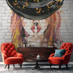 Fototapeta Obraz przedstawiający kobietę w kapeluszu