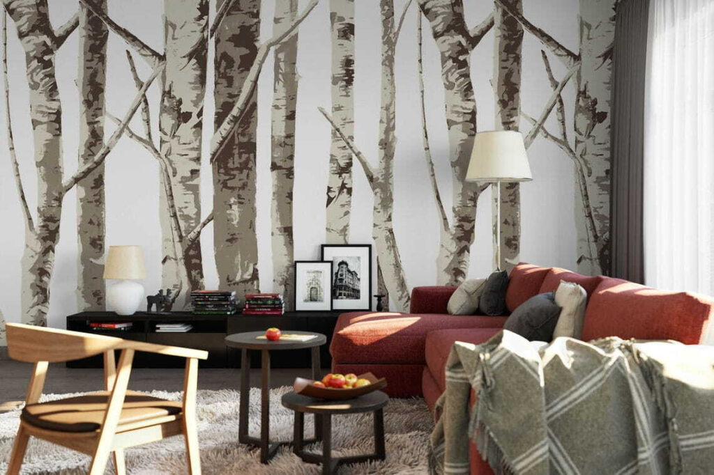 Group of trees with no leaves