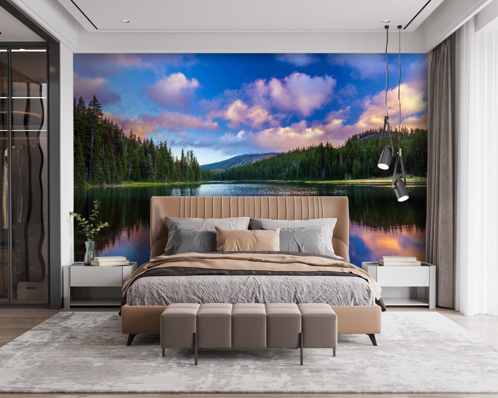 u58610pib115m 1024x819 - Jezioro otoczone drzewami i górami - tegory