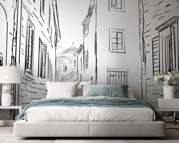 Rysunek ulicy z budynkami u57680pib105 600x480 - Rysunek ulicy z budynkami - tegory