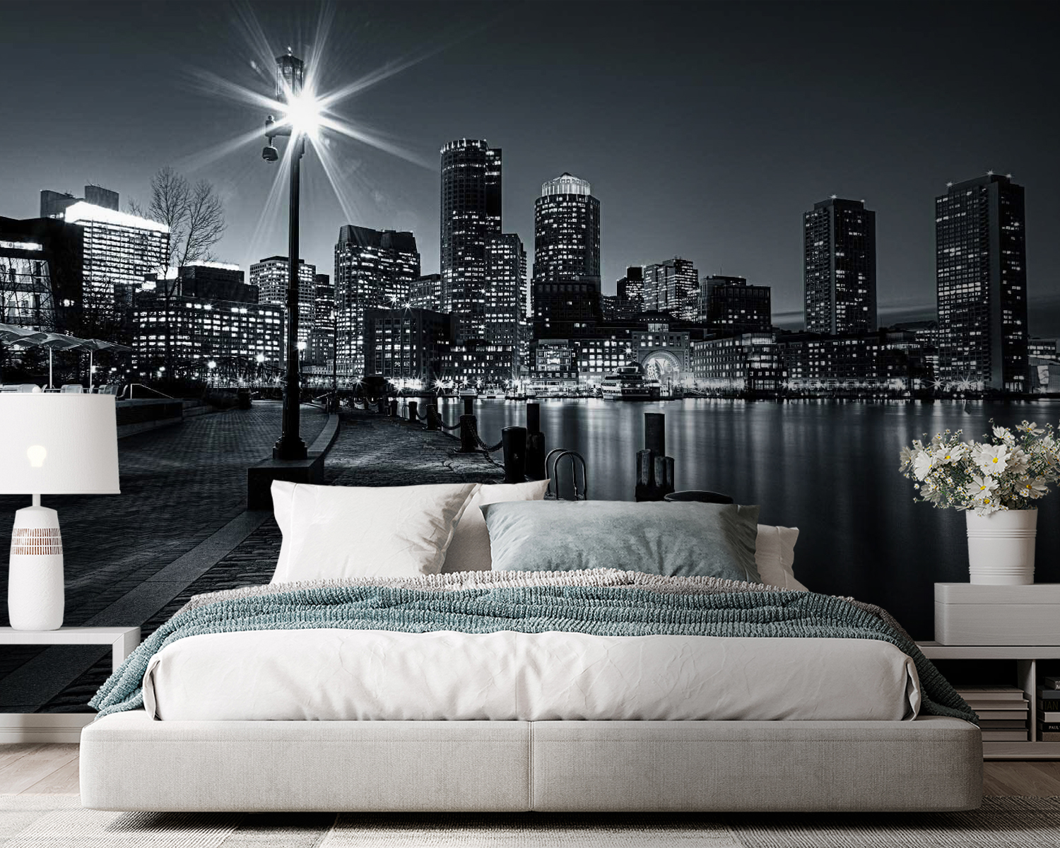 u54150pib105m - Panorama miasta ze światłami na wodzie - tegory